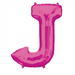 Balon foliowy litera J różowy 83 cm